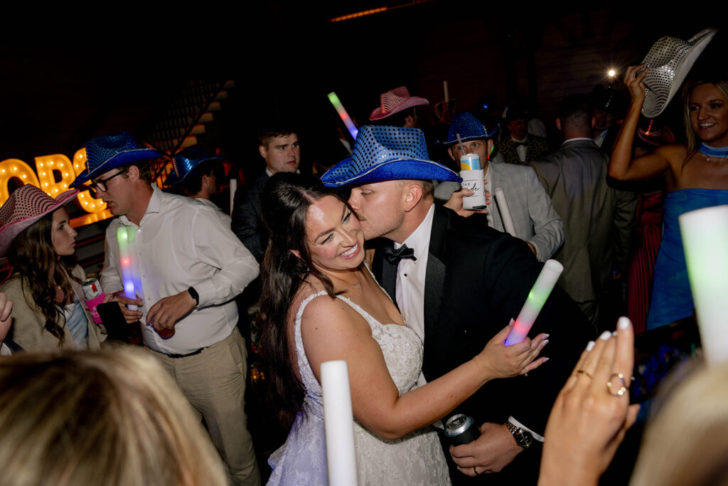 happy couple at their dream wedding reception