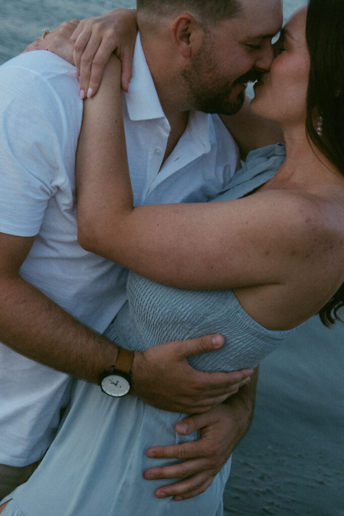 A Summer Chicago Engagement Session with Beers, Fries, and a Lake Jump