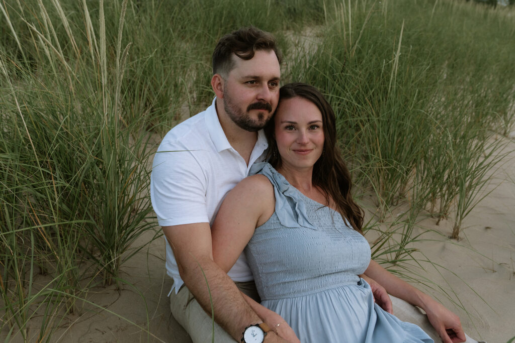 A Summer Chicago Engagement Session with Beers, Fries, and a Lake Jump