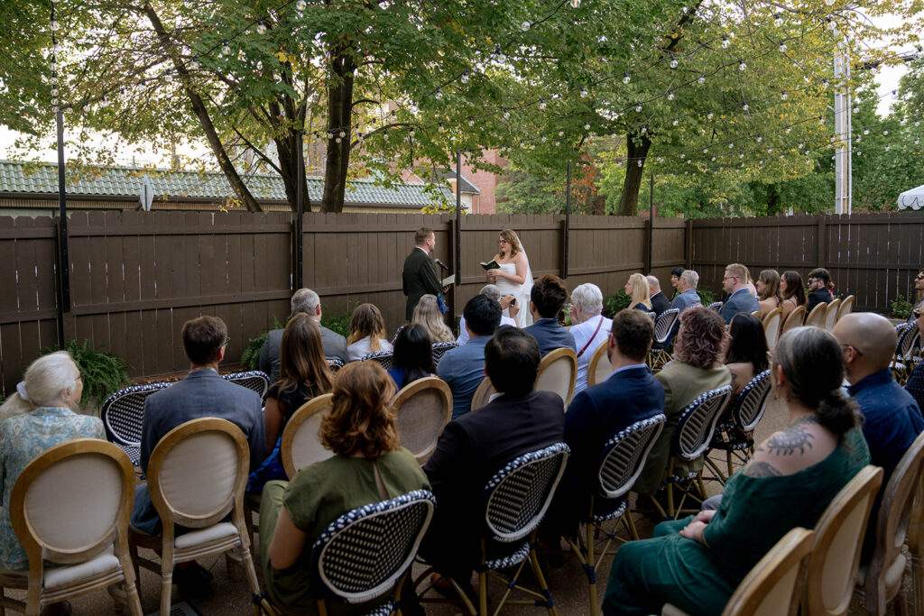 Guests at the wedding ceremony
