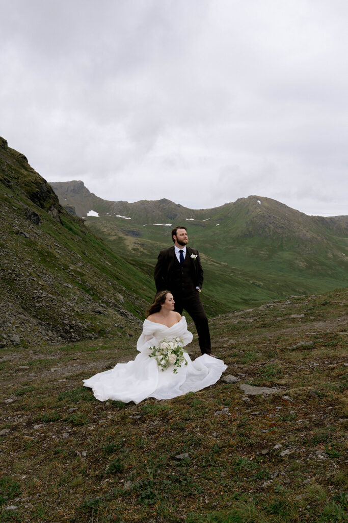 stunning portrait of the newlyweds