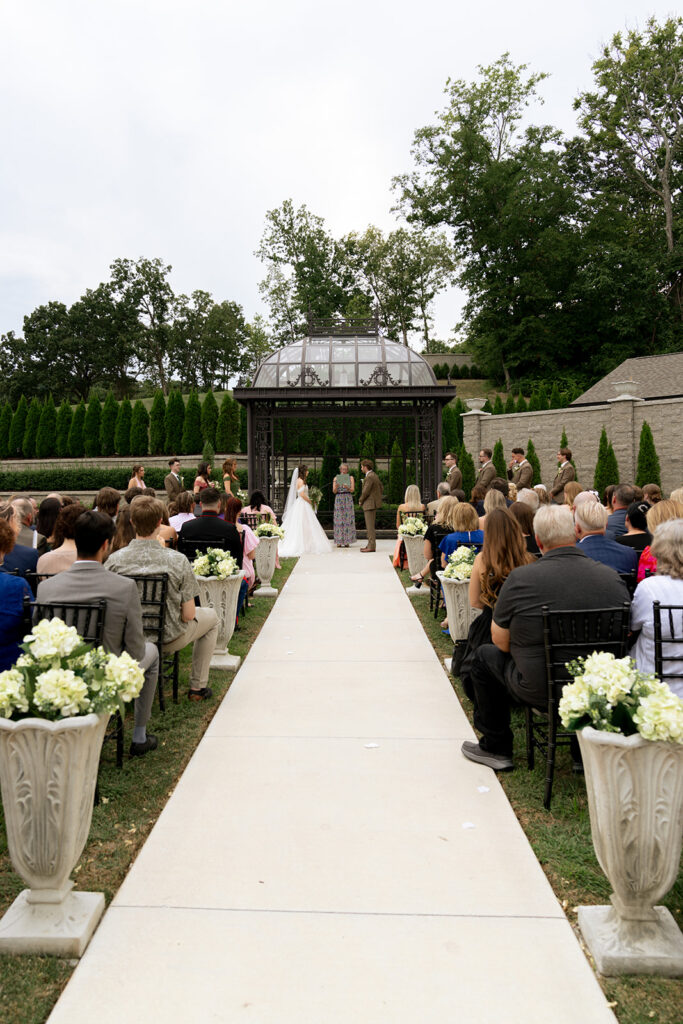 Happy couple at their wedding ceremony