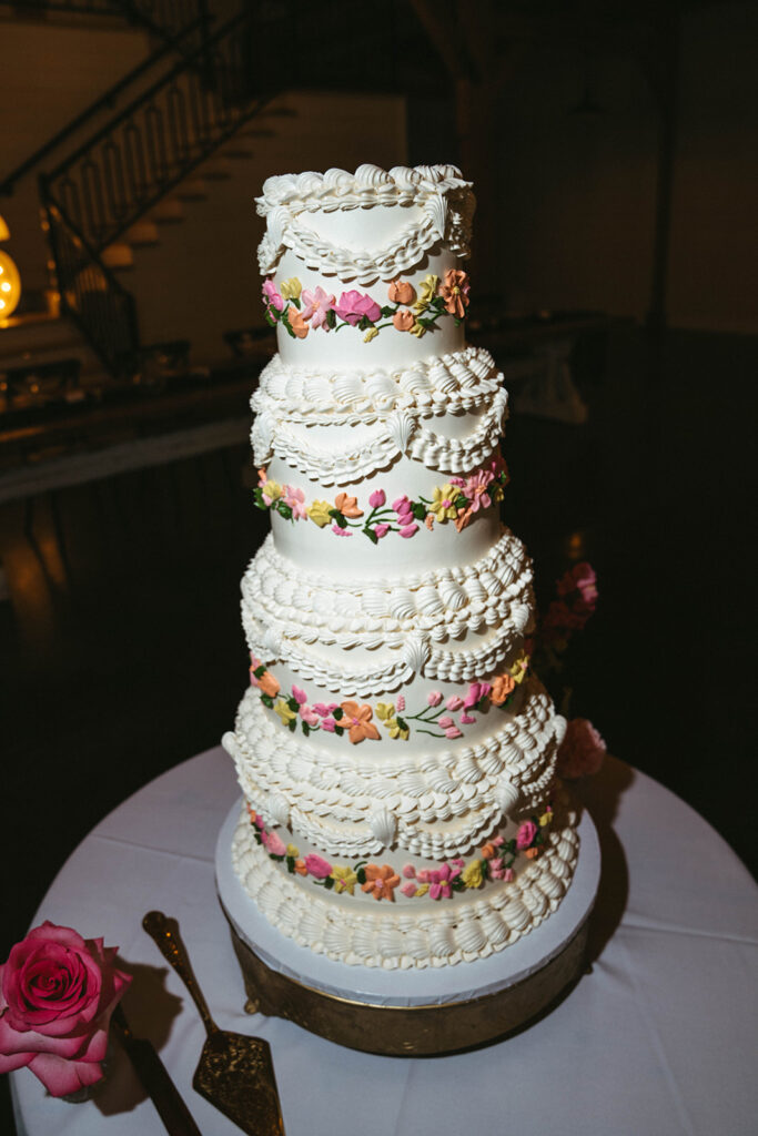 stunning colorful wedding cake