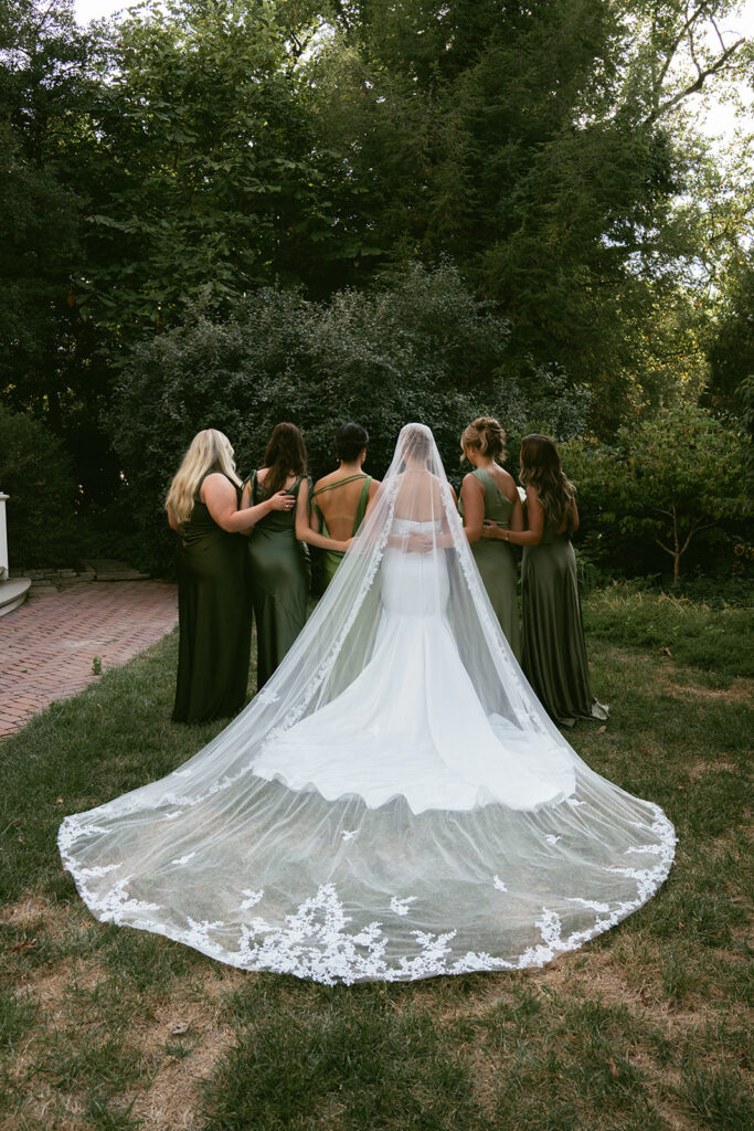 stunning picture of the bride and her friends