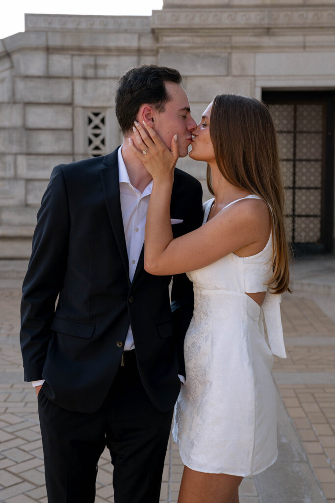 Cinematic Central Library Engagement Photos with Liz & Graylon