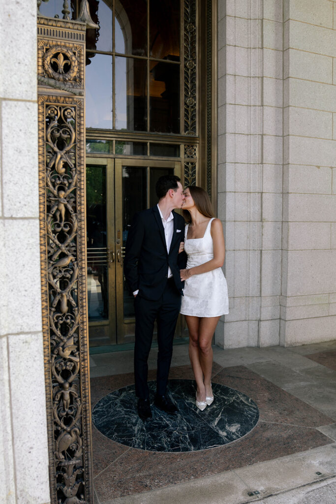 newly engaged couple at their st. louis photoshoot