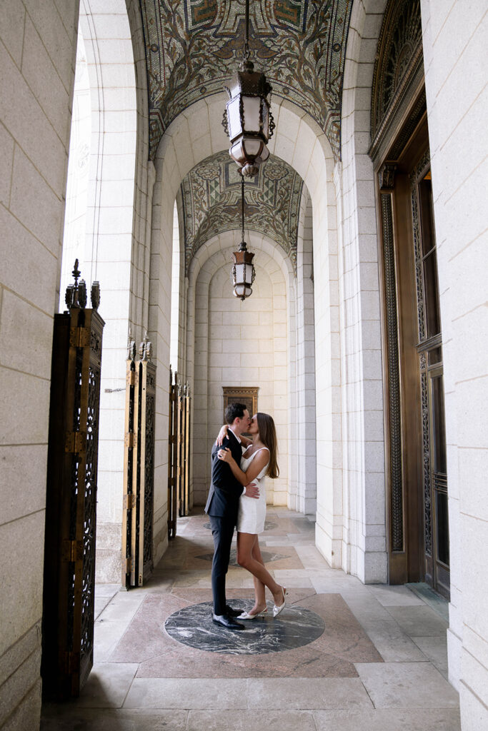 couple dancing during their engagement session