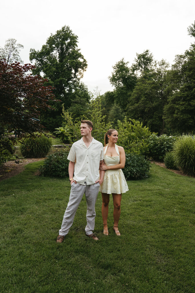 happy couple at their dream engagement session