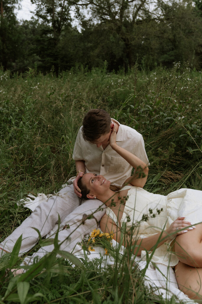 cute couple at their dream engagement 