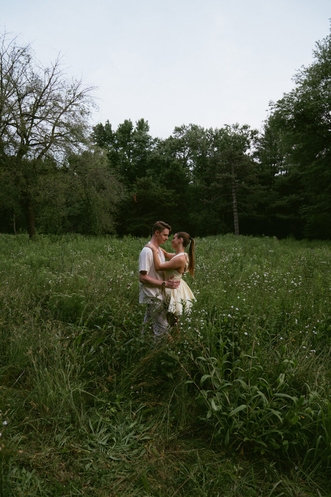 happy couple at their dream engagement photos