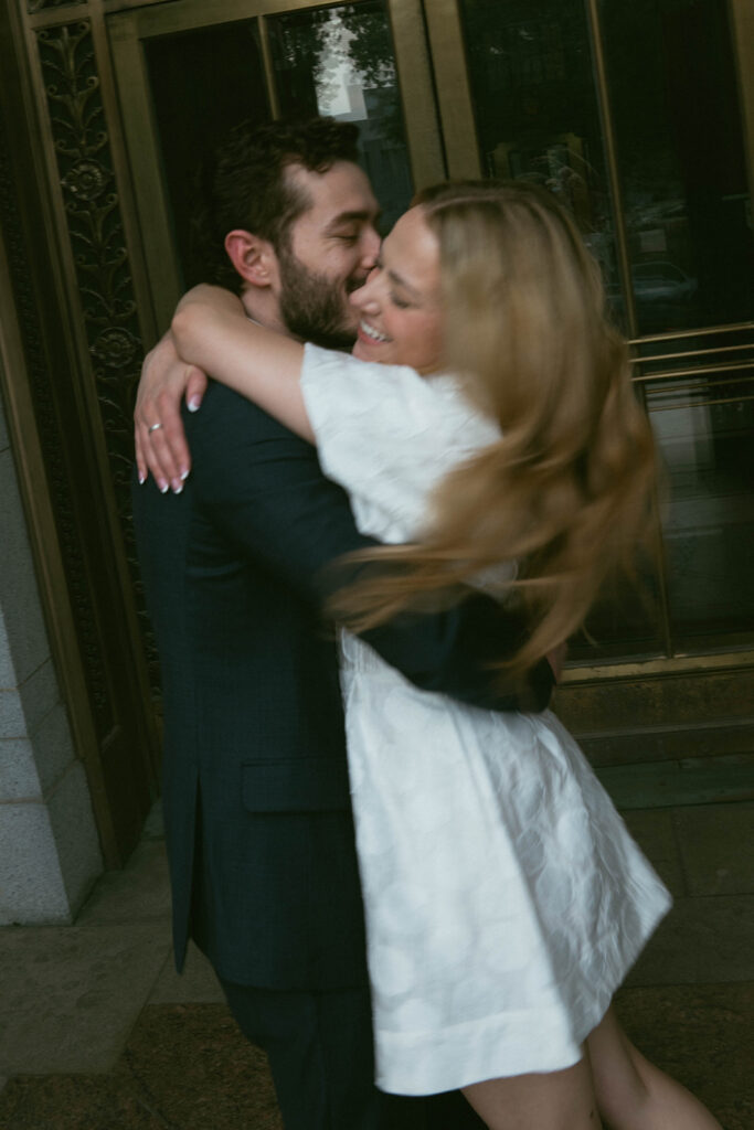 Couple dancing during their photo session