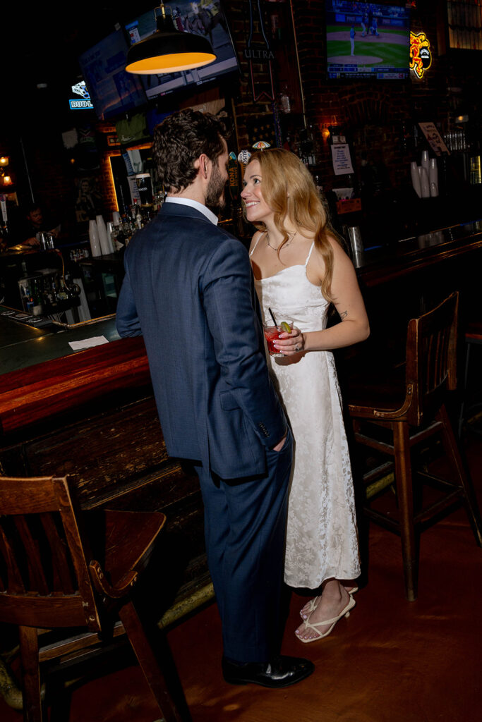 playful engagement photos in downtown st. louis