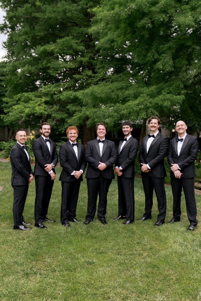 Portrait of the groom and his groomsmen