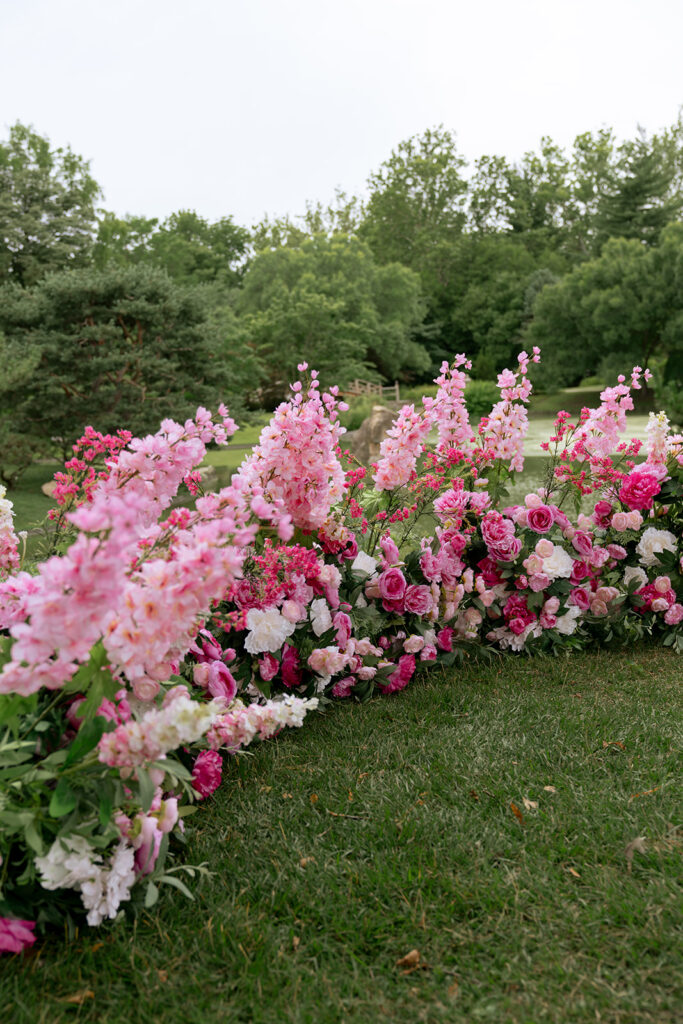Stunning florals at the wedding ceremony