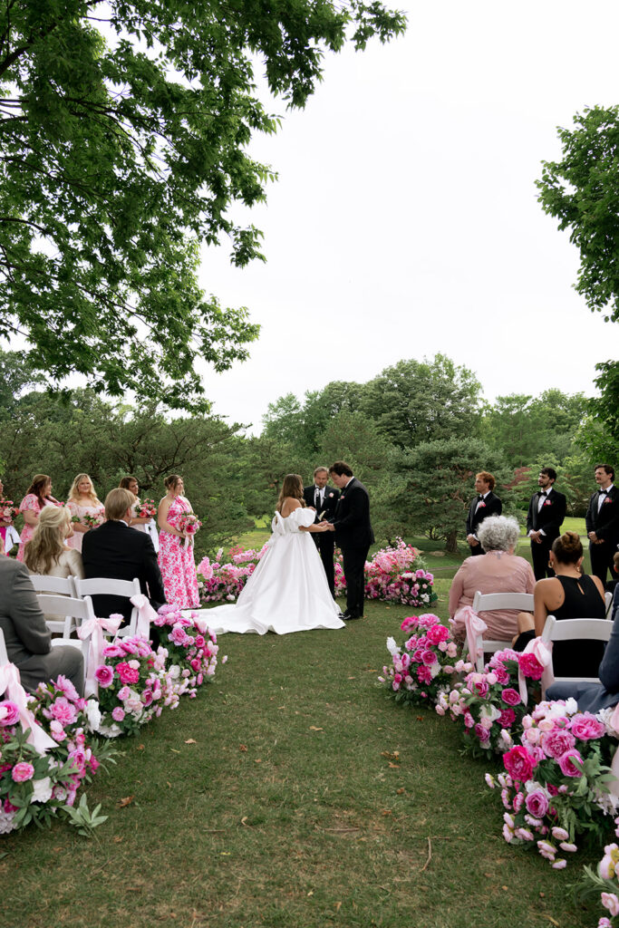 Bride and groom at their dream ceremony