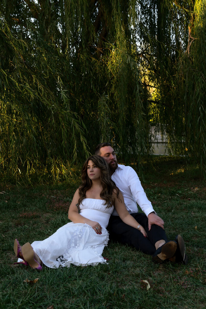 couple holding hands during their photoshoot