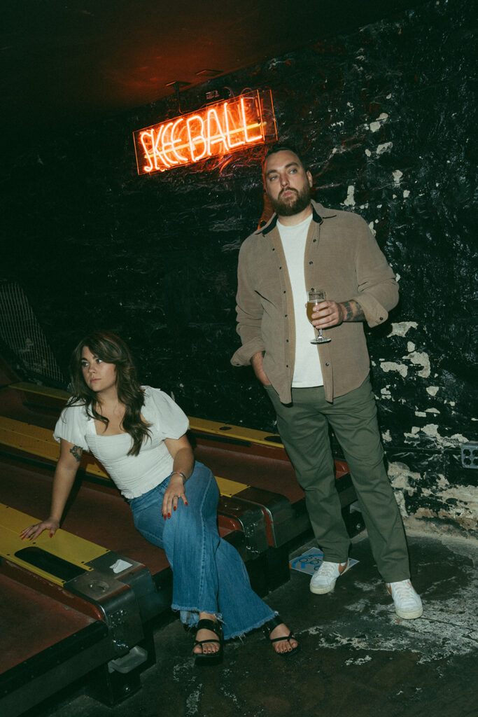 cute picture of the newly engaged couple at their dream session