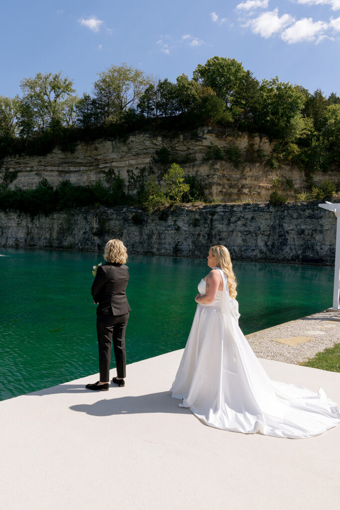 brides at their first look
