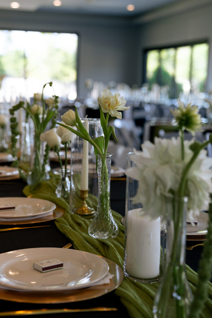 stunning florals at the wedding reception