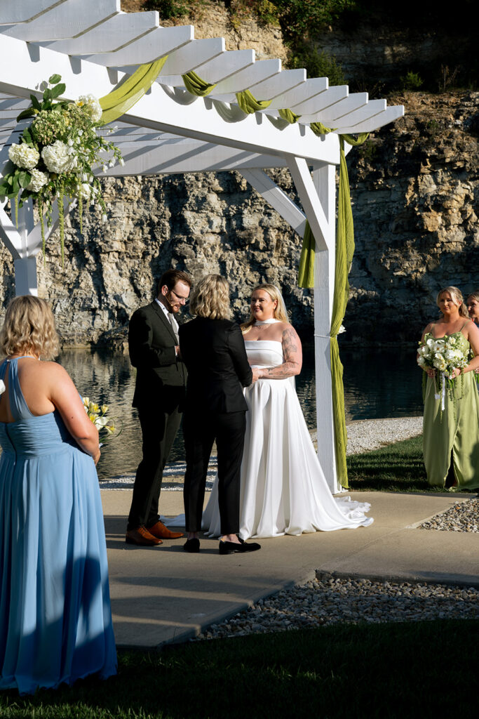 golden hour wedding ceremony