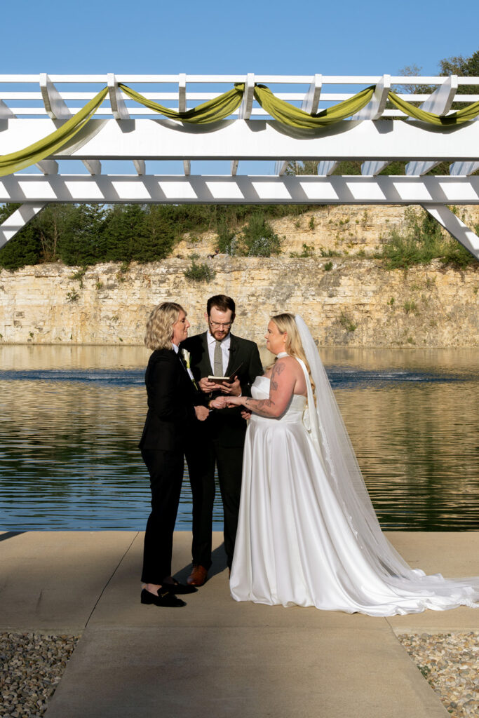 Couple emotional at their wedding ceremony
