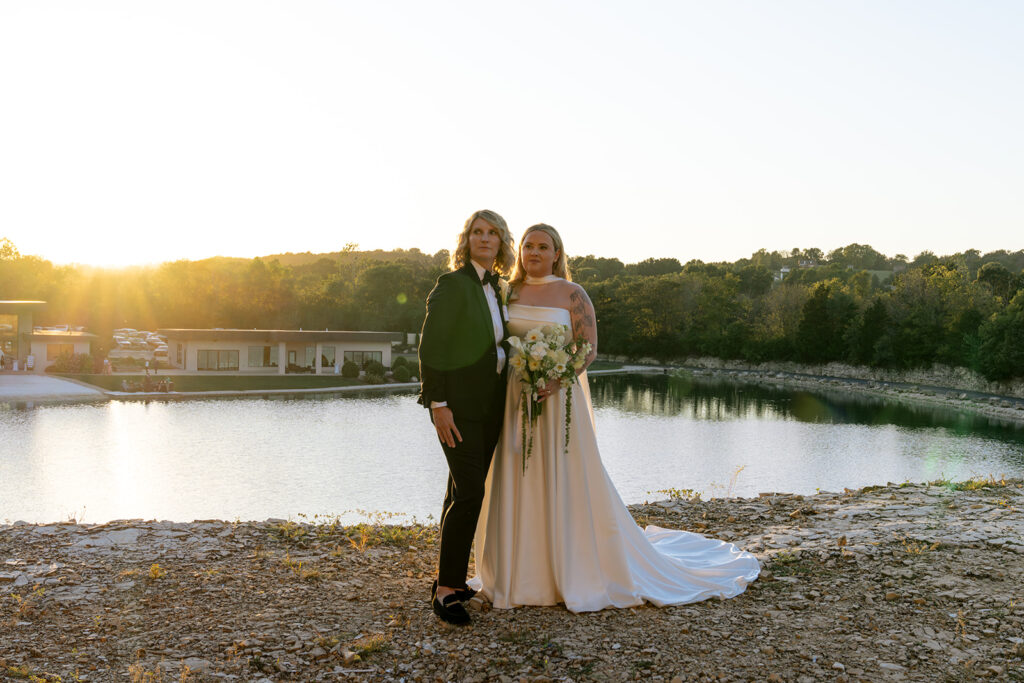 A Colorful LGBTQ St. Louis Wedding at Sunset Bluffs: Hannah & Kayla’s Modern Celebration
