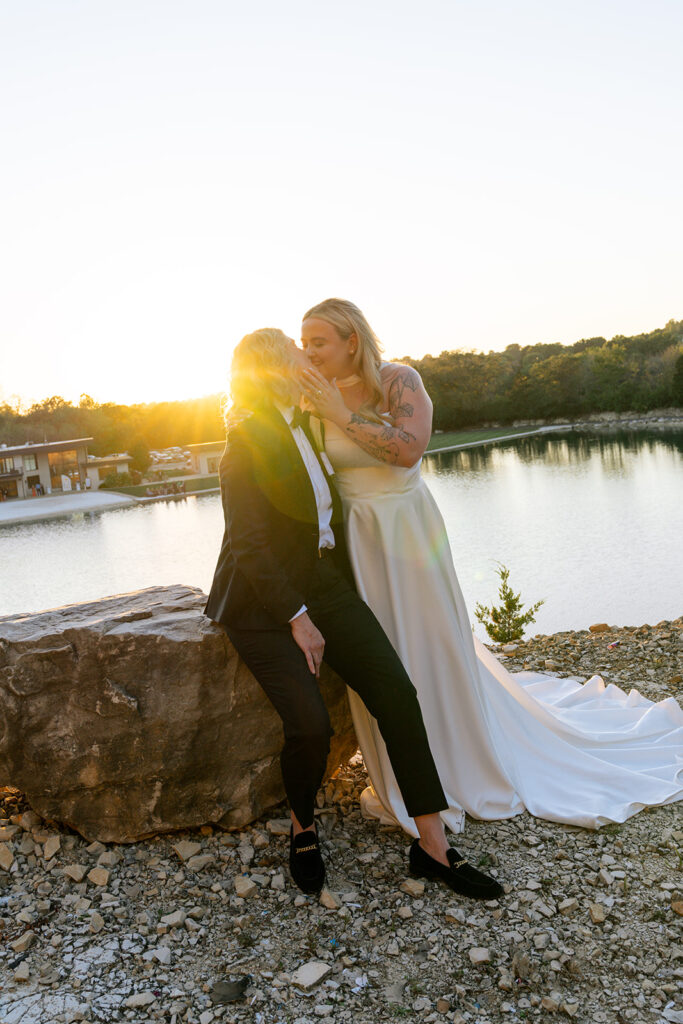 A Colorful LGBTQ St. Louis Wedding at Sunset Bluffs: Hannah & Kayla’s Modern Celebration