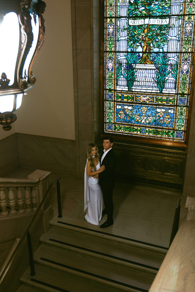 soon to be married couple at their st. louis photoshoot