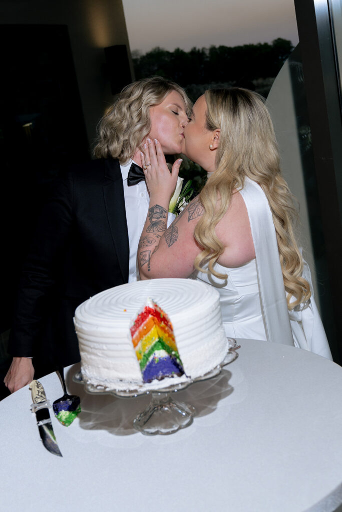 Couple at their dream wedding reception