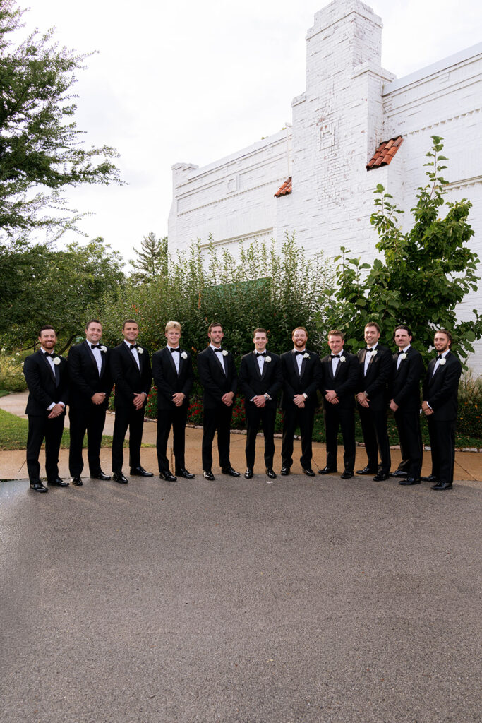 portrait of the groom and his friends