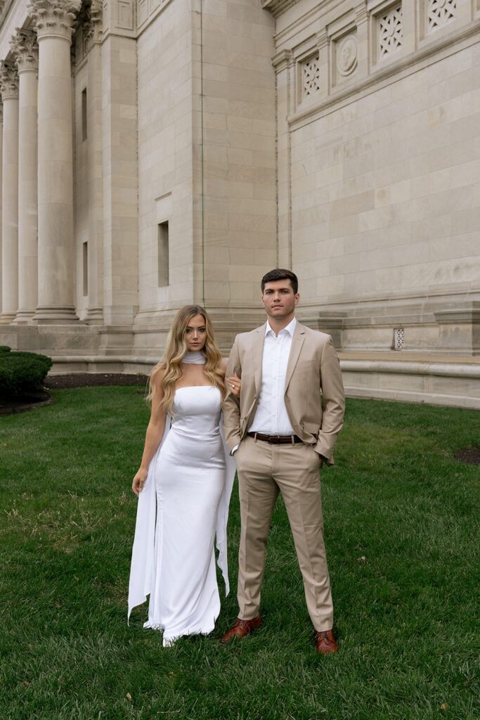 couple posing for the camera during their session