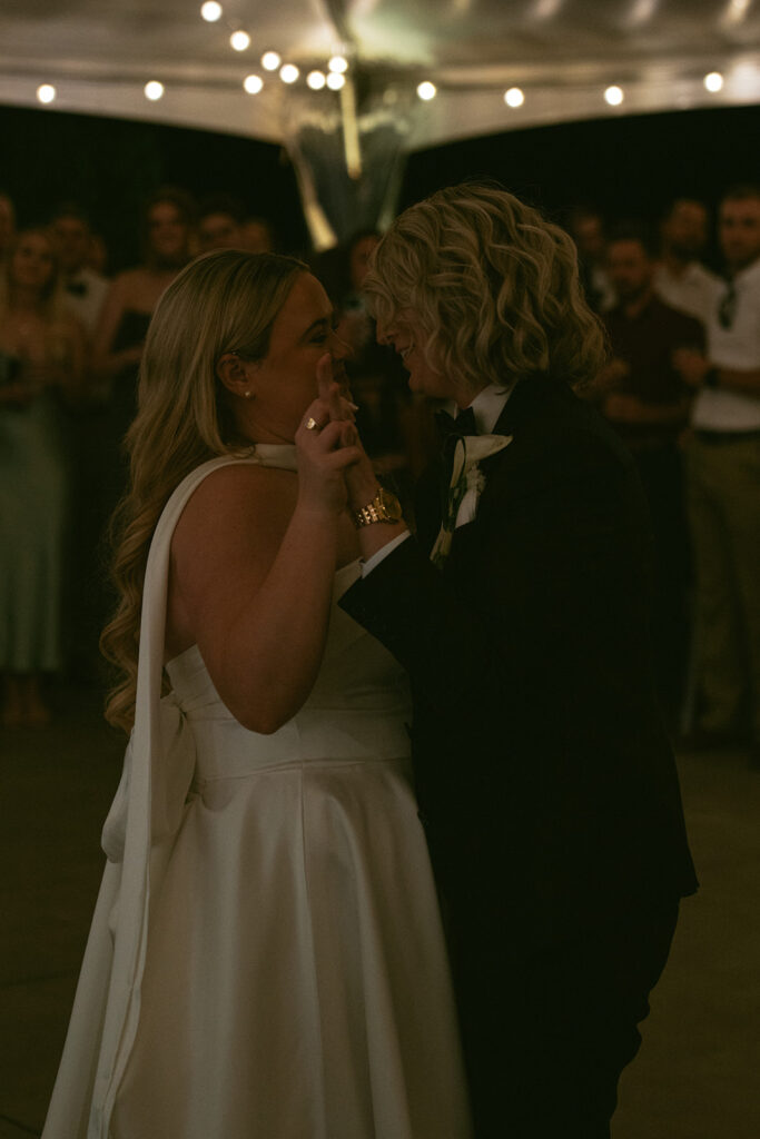 cute couple at their first dance