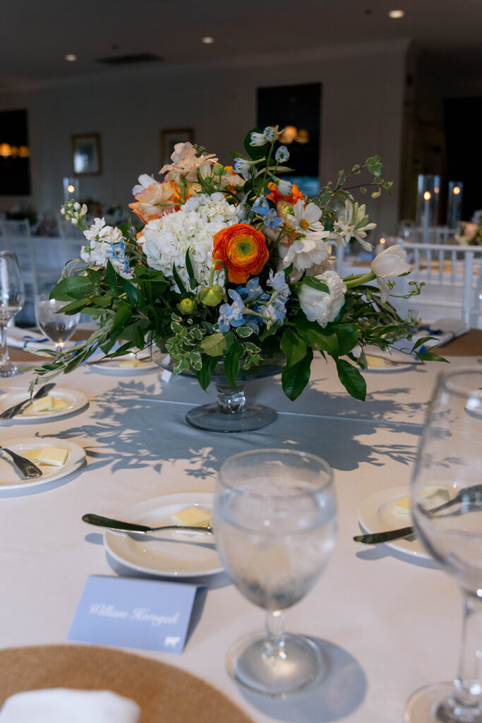 stunning florals at the reception table