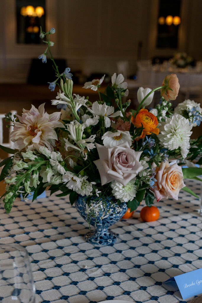 stunning florals at the wedding reception