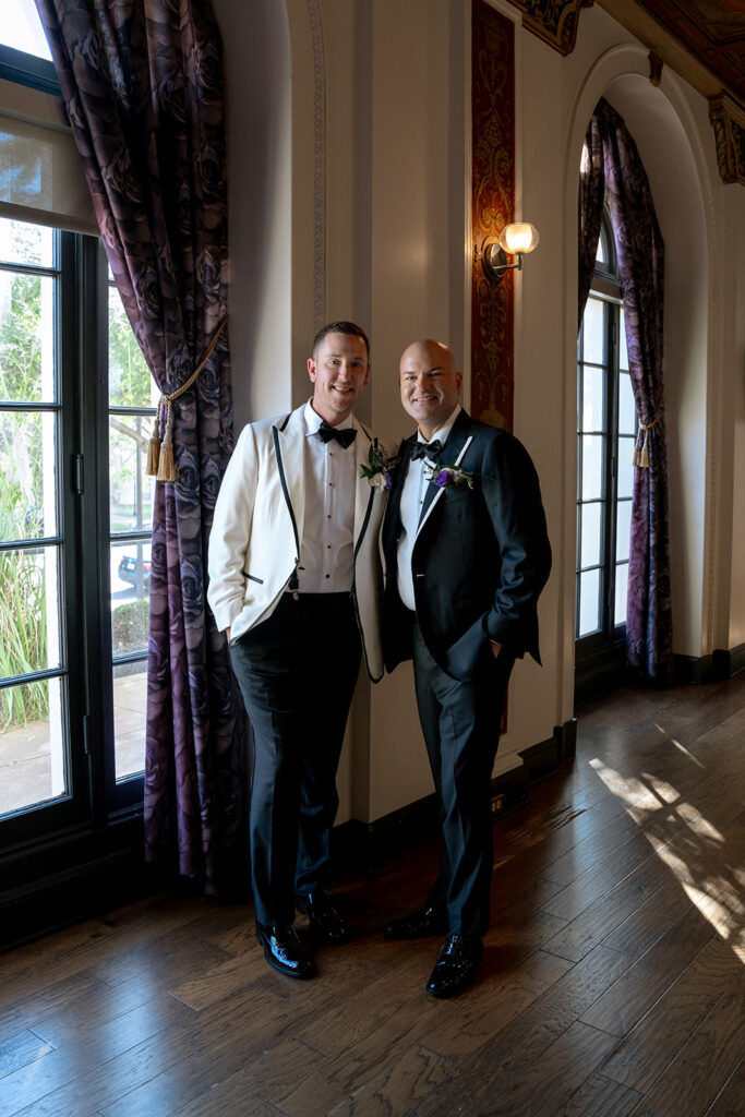 cute picture of the couple before heading to their ceremony