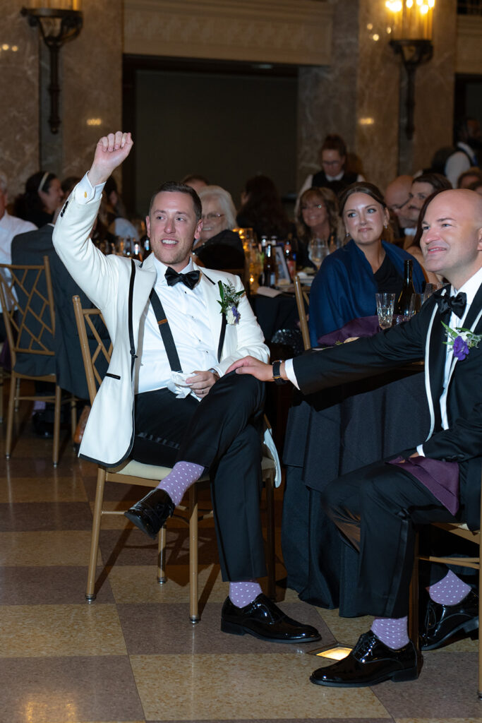 newlyweds at their dream wedding reception