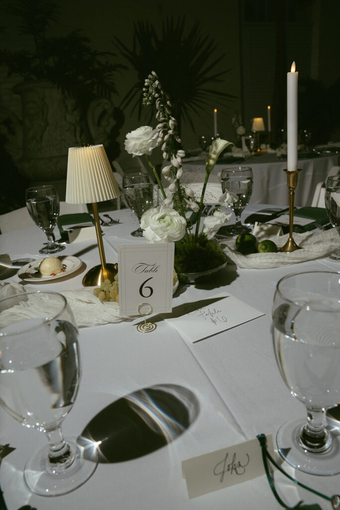elegant and timeless wedding reception decor