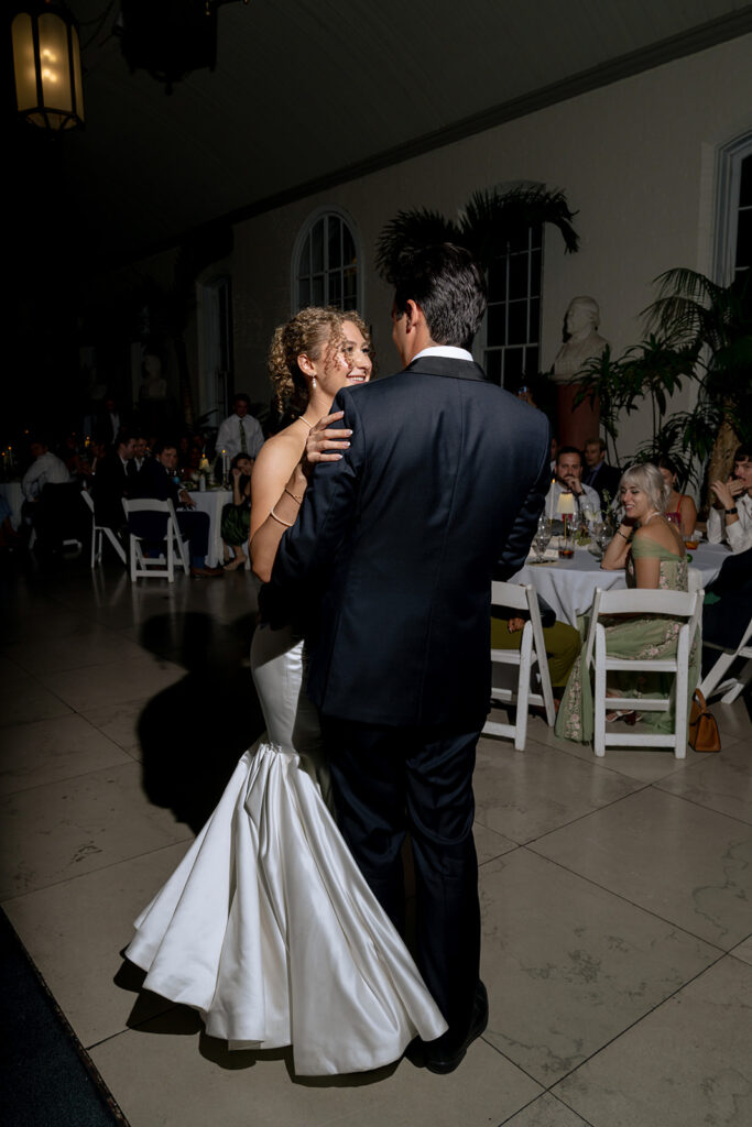 newlyweds at their dream wedding reception