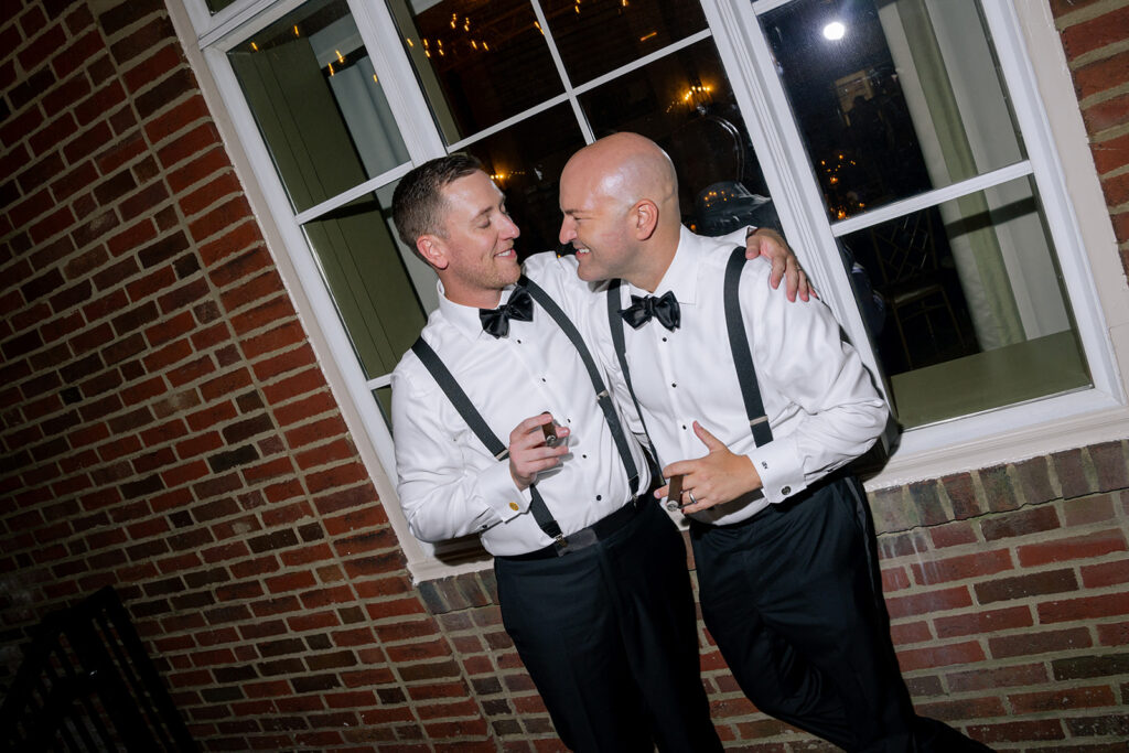 Cute picture of the newlyweds at their dream reception