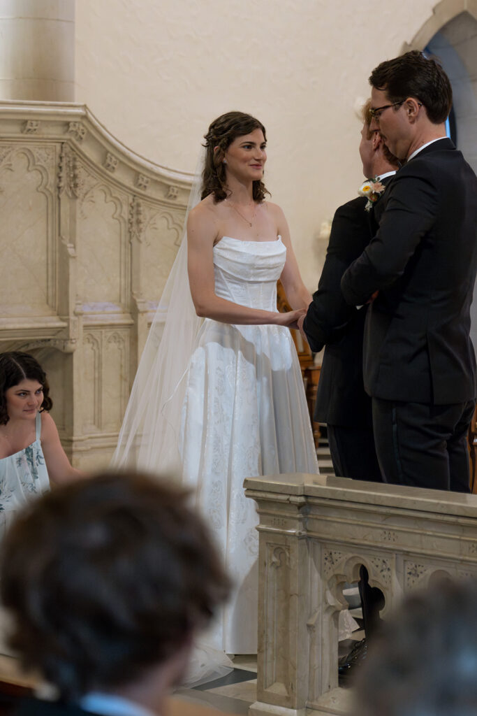 bride and groom emotional at their dream wedding ceremony