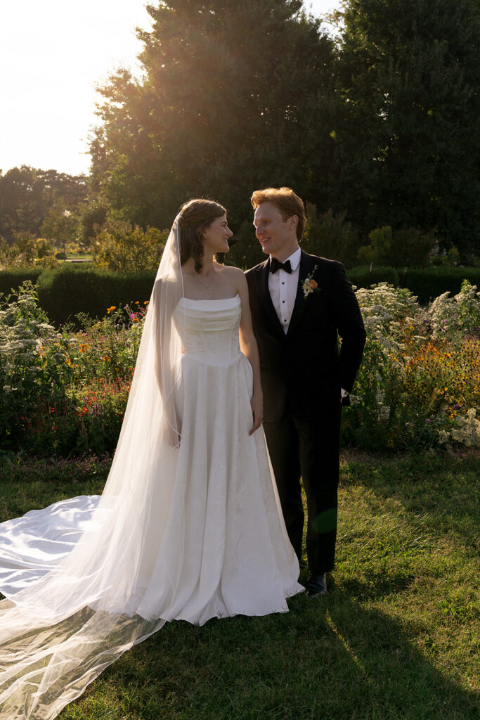 golden hour bridal portraits