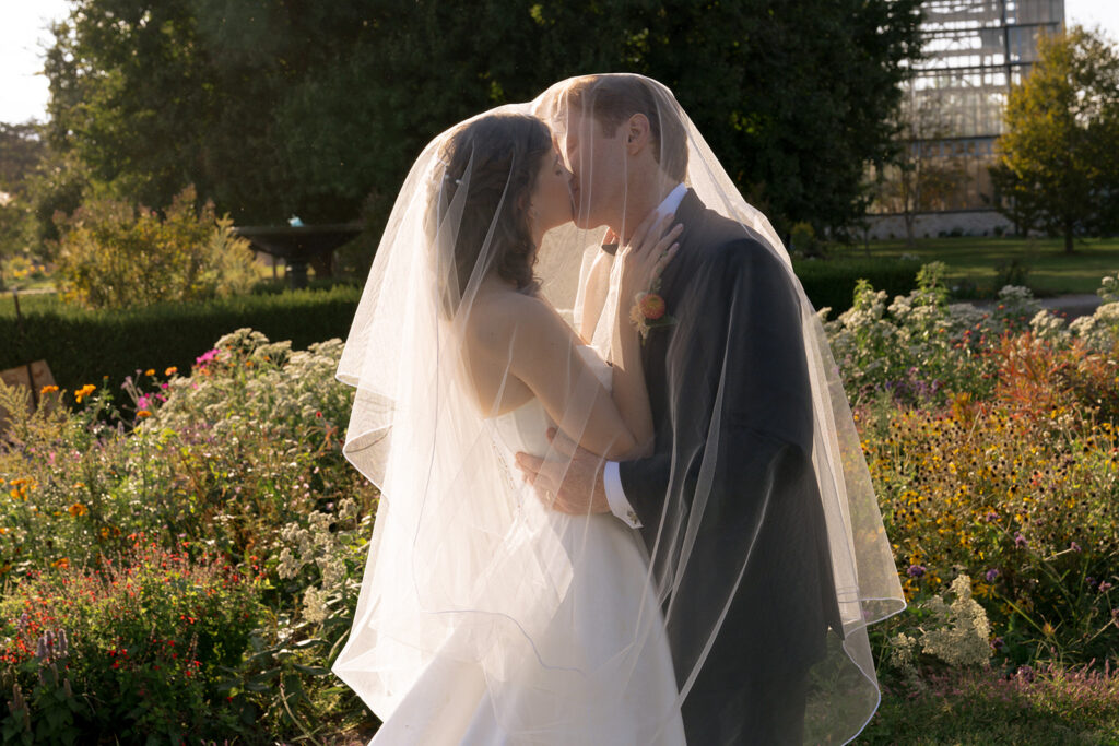 stunning picture of the newlyweds at their dream st. louis wedding