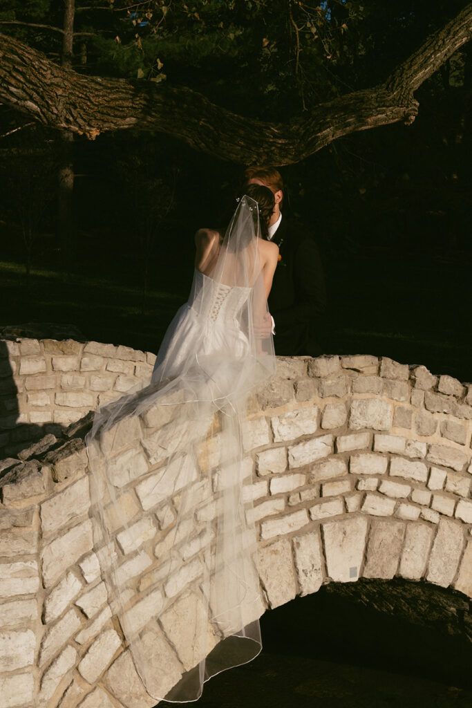 stunning golden hour bridal portraits