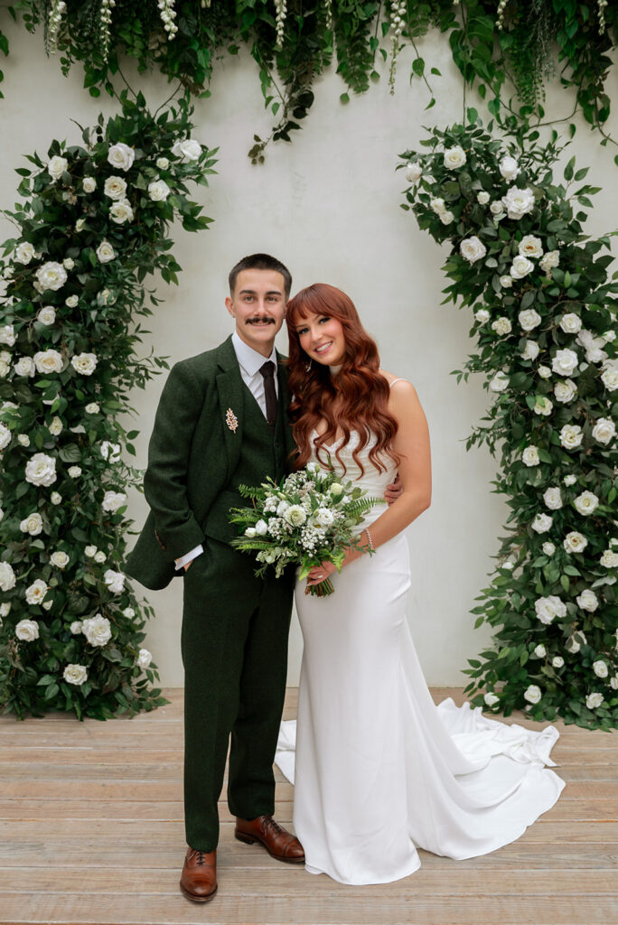 cute picture of the bride and groom before heading to their wedding ceremony