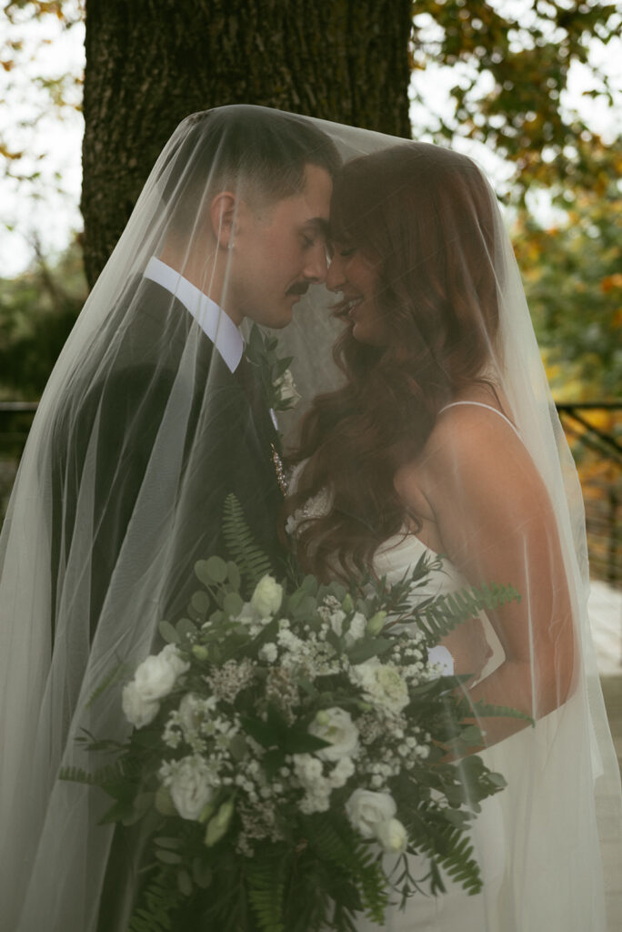 cute picture of the bride and groom at their dream wedding