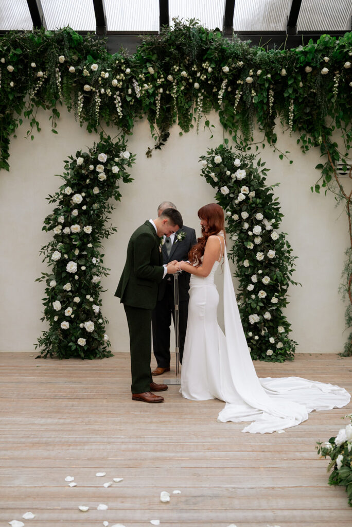 cute picture of the bride and groom at their dream st. louis wedding