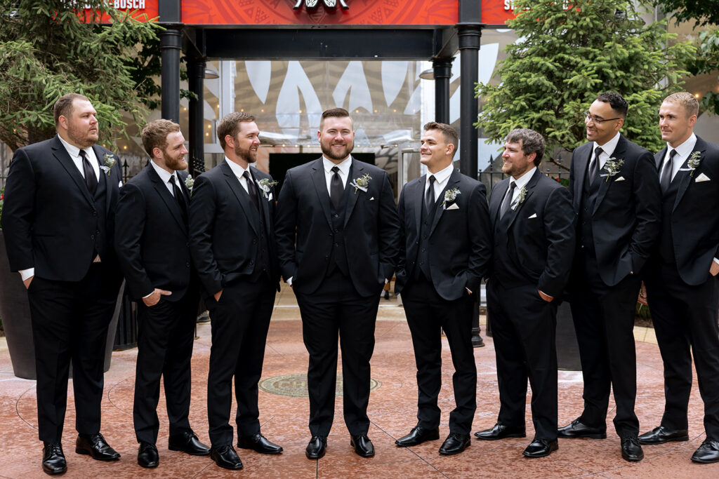 picture of the groom and his friends
