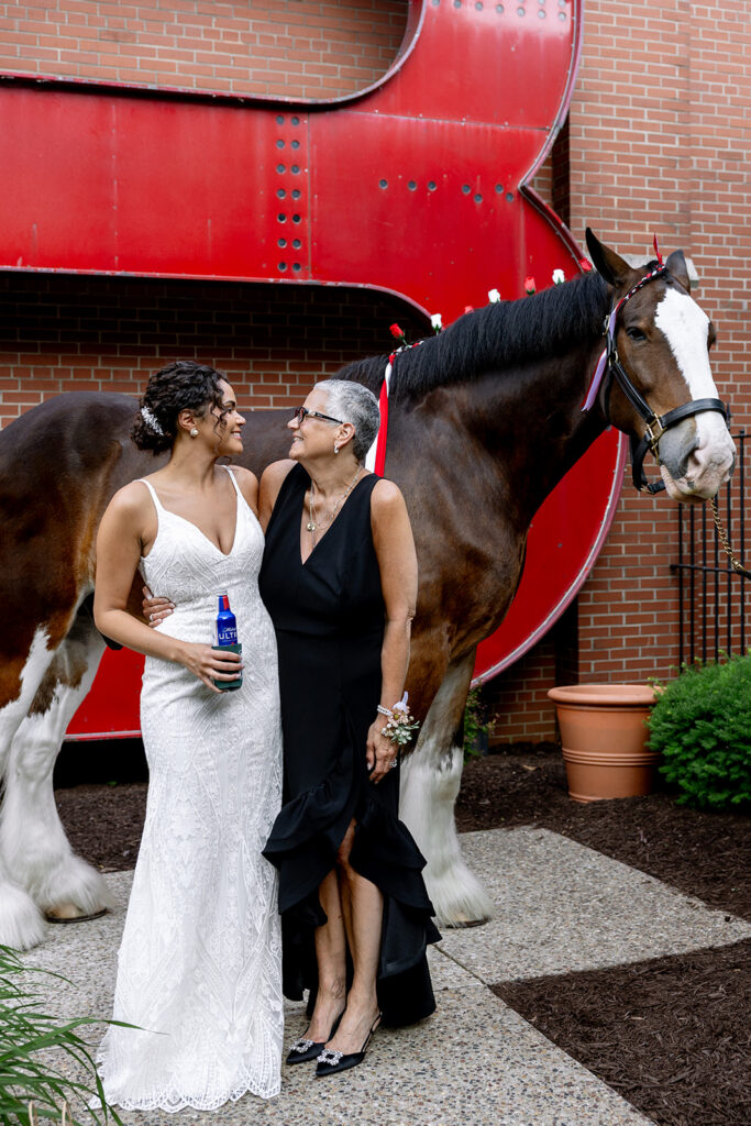 cute picture of the bride and her mom