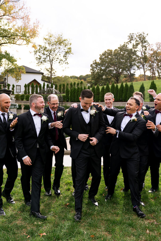 Picture of the groom and his groomsmen