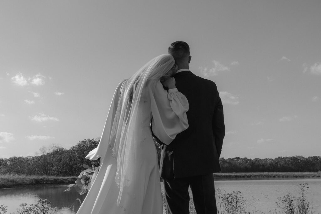 cute picture of the newlyweds before their ceremony